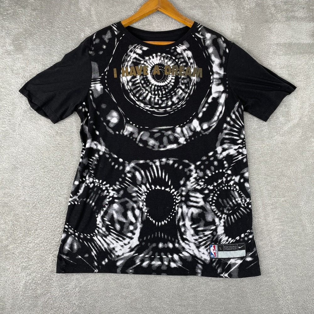 Nike Martin Luther King Jr NBA Shirt Mens Large Black I Have A Dream MLK Day Tee